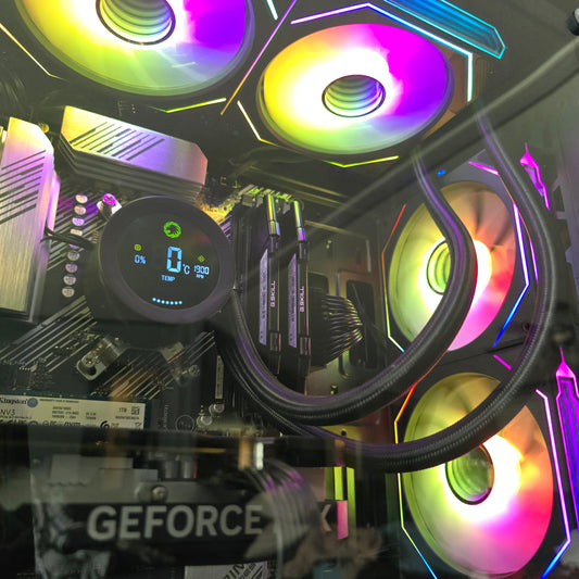 INFINITY | Windows 11 PRO | ATX form factor | Ryzen 7 5700x | RTX 4060 | 32GB Memory | Wifi/Bluetooth | 1TB M.2 SSD | Water Cooled AIO | Aura Sync RGB