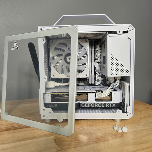 Tiny Gaming PC | Ryzen 5 7600x | RTX 4060ti 8gb| 1tb m.2 ssd | Win 11 Pro (Activated) | Synced RGB | 32gb DDR5 Ram | Wifi & Bluetooth