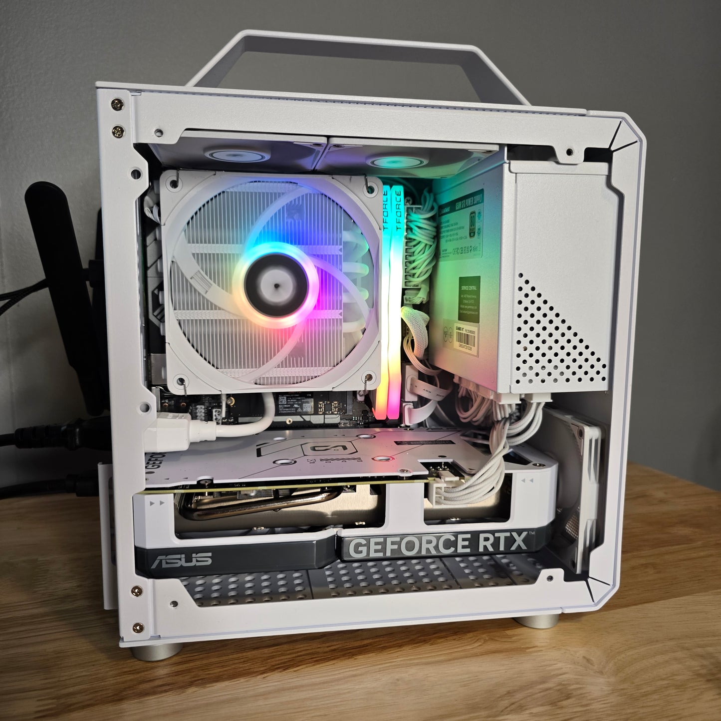 Tiny Gaming PC | Ryzen 5 7600x | RTX 4060ti 8gb| 1tb m.2 ssd | Win 11 Pro (Activated) | Synced RGB | 32gb DDR5 Ram | Wifi & Bluetooth